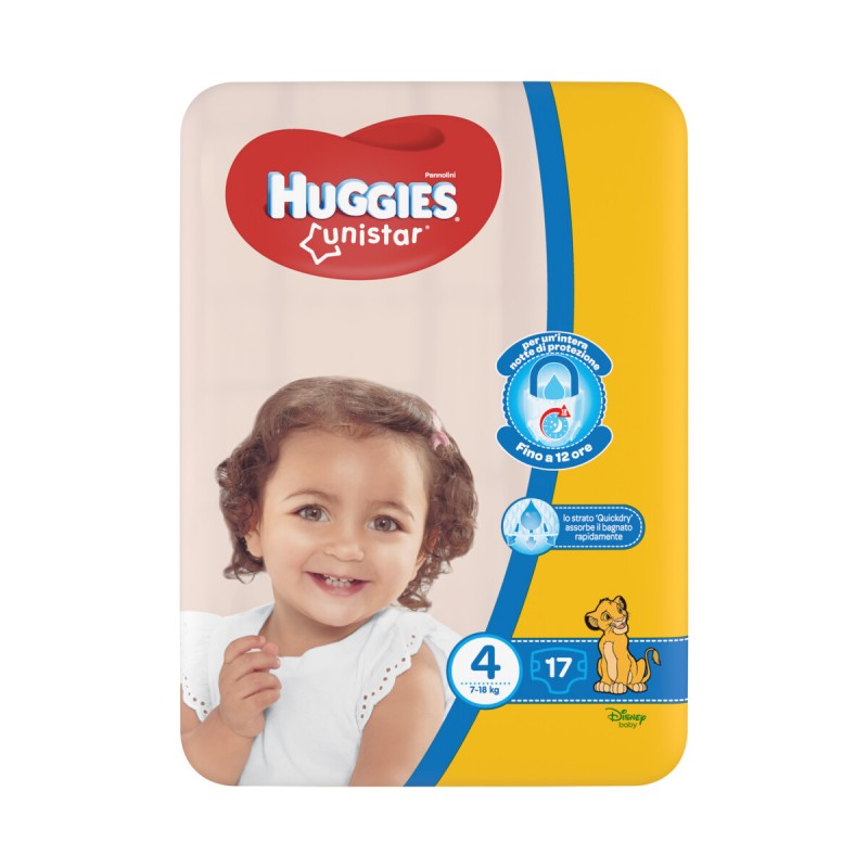 

Unistar Huggies® 17 Pannolini Taglia 4 (7-18kg)